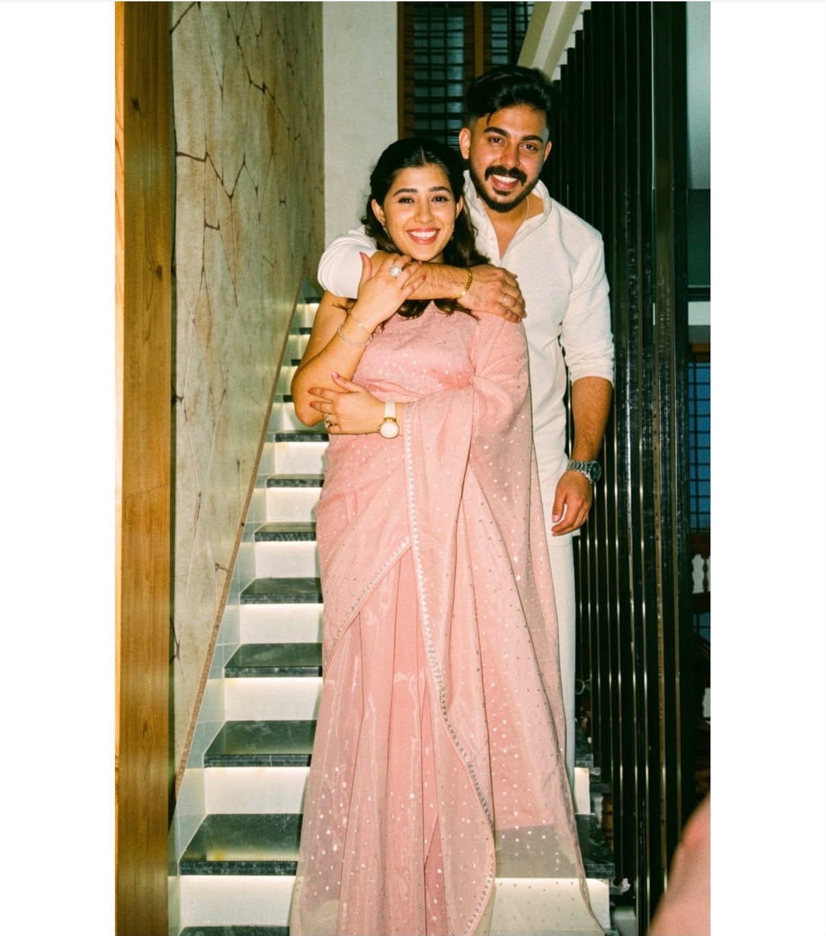 The couple in traditional dress